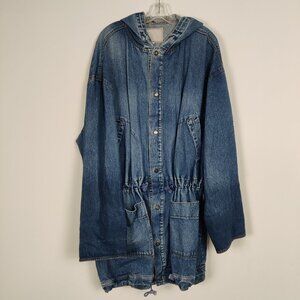 Vintage So Long Men's Denim Coat Jacket Size XL Retro Gorpcore Y2K Grunge 90s